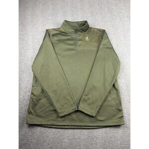 Browning Men's Size XL Porter Quarter Zip Pullover Olive Green